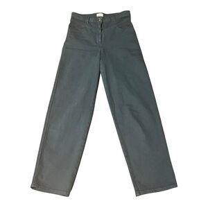 Aritzia Wilfred Free Jeans Womens 4 High Rise Straight Leg Green Teal Baggy